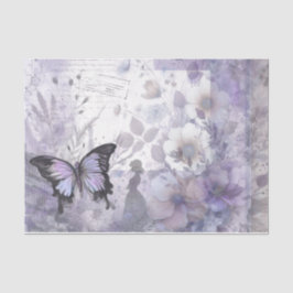 Elegante lavendel waterverf bloem tissuepapier