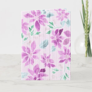 Elegante Lavendel Waterverf Bloemelijke Wenskaart Kaart