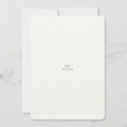 Elegante Lavendel Waterverf Bloemen Bruiloft Kaart (Achterkant)