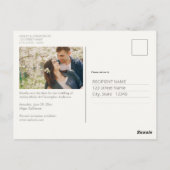 Elegante Lavendel Waterverf Bloemen Bruiloft Uitno Briefkaart (Achterkant)