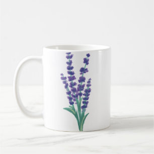 Elegante Lavendel Waterverf Botanisch Ontwerp Koffiemok