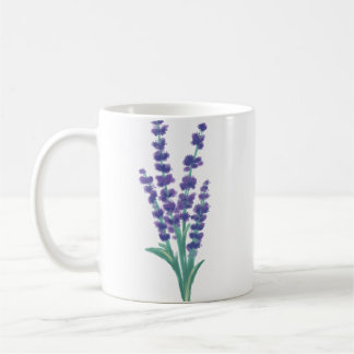 Elegante Lavendel Waterverf Botanisch Ontwerp Koffiemok