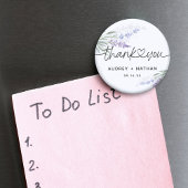 Elegante Lavendel Waterverf Dank u Bruiloft Magneet