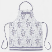 Elegante Lavendel Waterverf Floral Pattern Schort (Voorkant)