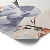 Elegante Lavendel Waterverf Trouwposter Poster (Hoek)