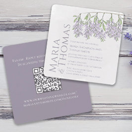 Elegante Lavendel Wedding Wisteria Custom Kaart