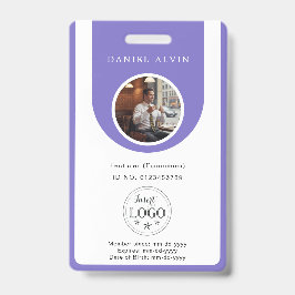 Elegante Lavendel Werk Office Identificatie ID Badge