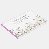 Elegante Lavendel & Wildflower Bloom Gastenboek (Hoek)