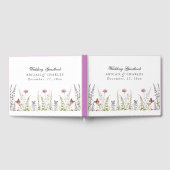 Elegante Lavendel & Wildflower Bloom Gastenboek (Volledig)
