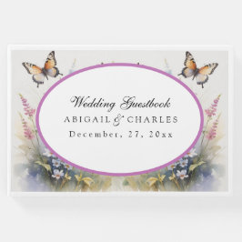 Elegante Lavendel & Wildflower Bloom Gastenboek