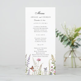 Elegante Lavendel & Wildflower Bloom Menu