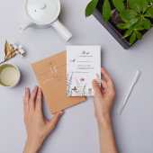 Elegante Lavendel & Wildflower Bloom RSVP-kaart RSVP Kaartje