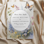 Elegante Lavendel & Wildflower Bloom Save the date