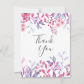 Elegante Lavendel Wildflower Business Dank u Kaart (Voorkant)