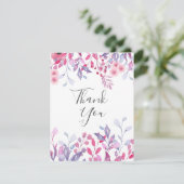 Elegante Lavendel Wildflower Business Dank u Kaart (Staand voorkant)