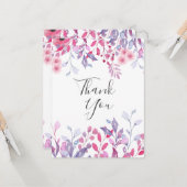 Elegante Lavendel Wildflower Business Dank u Kaart (Voorkant / Achterkant in situ)