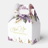 Elegante Lavendel wildflower Custom Bedankdoosjes (Achterkant)
