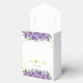 Elegante Lavendel Wildflower Custom Bedankdoosjes (Geopend)
