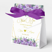 Elegante Lavendel Wildflower Custom Bedankdoosjes (Voorkant Zijde)