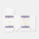 Elegante Lavendel Wildflower Custom Bedankdoosjes (Uitgevouwen)