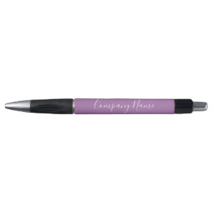 Elegante Lavendel Wit Script Tekst Bedrijfsnaam Pen