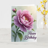Elegante Lavendelbloem Kaart (Gele Bloem)