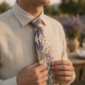 Elegante lavendelbloem stropdas