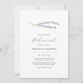 Elegante lavendelbloemen repetitie diner kaart (Voorkant)