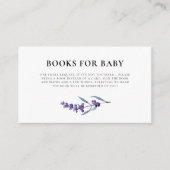 Elegante lavendelboeken voor Baby Request Informatiekaartje (Voorkant)