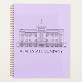 Elegante lavendelplanner met architectonisch ontwe planner