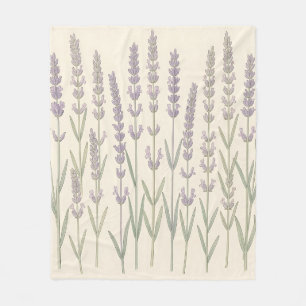 Elegante lavendelstelen Zachte paarse botanische a Fleece Deken