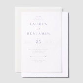 Elegante Lavendelsterren Vellum Uitnodigingen (Offset)