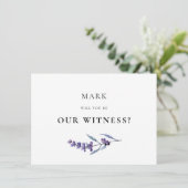 Elegante Lavender Witness Proposal Kaart (Staand voorkant)
