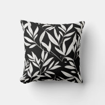 Elegante Leaf botanische print gooi kussen