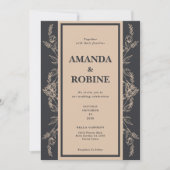 Elegante Leaf bruiloft uitnodiging (Voorkant)