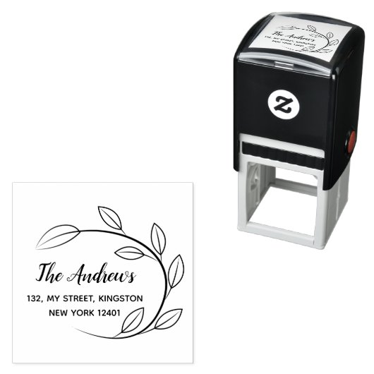 Elegante Leaf Krans familie Zelfinktende Stempel (In situ)