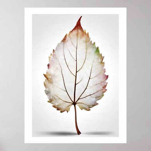 Elegante Leaf Naturen Vein Artprint Poster (Voorkant)