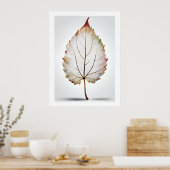 Elegante Leaf Naturen Vein Artprint Poster (Keuken)