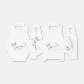 Elegante Leaf Swirl Bruiloft Favor Box Bedankdoosjes (Uitgevouwen)