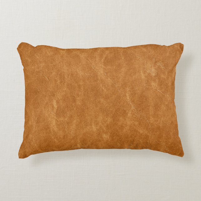 Elegante lederen achtergrond textuur accent kussen (Voorkant)