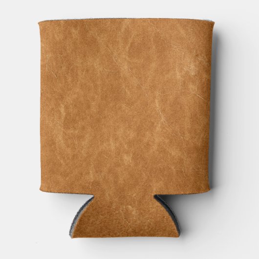 Elegante lederen achtergrond textuur blikjeskoeler (Voorkant)