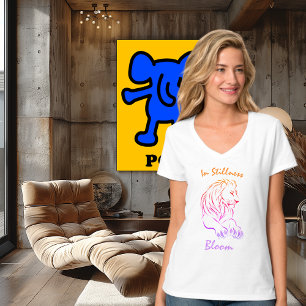 Elegante Leeuw Lijn Kunst – Bewerkbare Tekst en Kl T-shirt