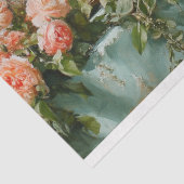 Elegante Leeuwenpaar Roos Bloemen Huwelijk Tissuepapier (Detail)