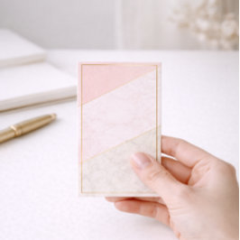 Elegante lege loyaliteitskaart – Blush & Goud Desi Klantenkaartje