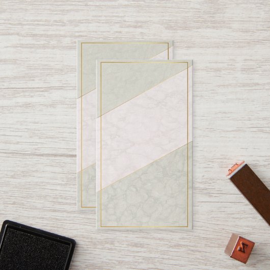 Elegante lege loyaliteitskaart – Sage & Goud Klantenkaartje (Voorkant / Achterkant in situ)