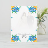 Elegante lege trouwuitnodiging – Volledig aanpasba Kaart (Staand voorkant)