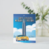 Elegante legendarische Vette op Cruise Feestdagenkaart (Staand voorkant)