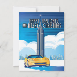 Elegante legendarische Vette op Cruise Feestdagenkaart