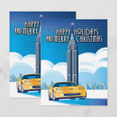 Elegante legendarische Vette op Cruise Feestdagenkaart (Voorkant / Achterkant)