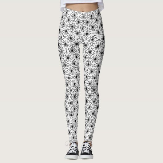 Elegante Leggings in zwart-wit (Voorkant)